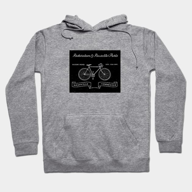 Restauration & Parts Bike Shop Hoodie by Kingrocker Clothing